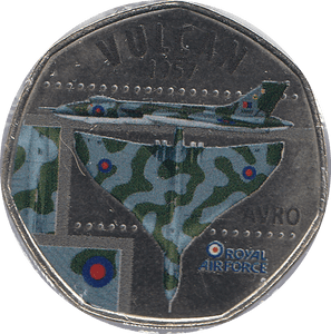 2016 50P SHAPED MEDALLION VULCAN 1957 RAF - WORLD COINS - Cambridgeshire Coins