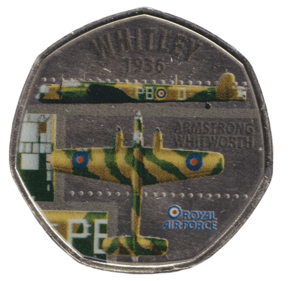 2016 50P SHAPED MEDALLION WHITLEY 1936 - 50P SHAPED COIN - Cambridgeshire Coins