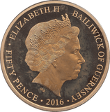 2016 90TH BIRTHDAY 50P BAILIWICK OF GUERNSEY - WORLD COINS - Cambridgeshire Coins