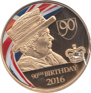 2016 90TH BIRTHDAY COMMEMORATIVE - WORLD COINS - Cambridgeshire Coins