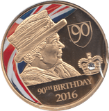 2016 90TH BIRTHDAY COMMEMORATIVE - WORLD COINS - Cambridgeshire Coins