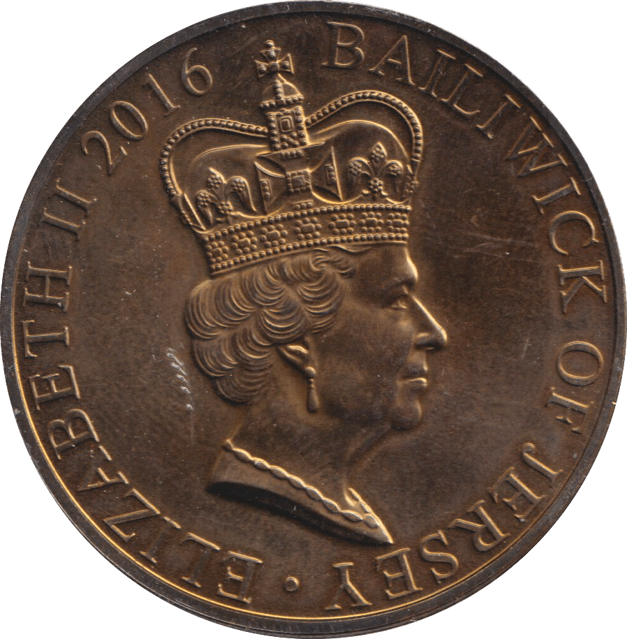 2016 90TH BIRTHDAY FIVE POUNDS BAILIWICK OF JERSEY - WORLD COINS - Cambridgeshire Coins