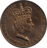 2016 90TH BIRTHDAY FIVE POUNDS BAILIWICK OF JERSEY - WORLD COINS - Cambridgeshire Coins