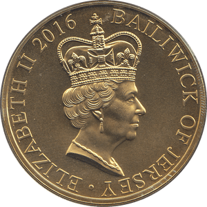 2016 90TH BIRTHDAY FIVE POUNDS BAILIWICK OF JERSEY - WORLD COINS - Cambridgeshire Coins