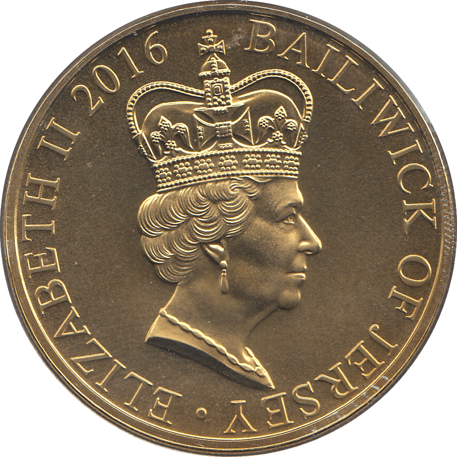 2016 90TH BIRTHDAY FIVE POUNDS BAILIWICK OF JERSEY - WORLD COINS - Cambridgeshire Coins