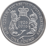 2016 .925 SILVER PROOF ONE POUND QUEEN ELIZABETH 90TH BIRTHDAY TRISTAN DA CUNHA - SILVER WORLD COINS - Cambridgeshire Coins
