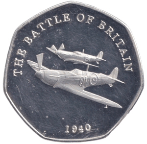 2016 BATTLE OF BRITAIN 50P SHAPED COIN - 50P SHAPED COIN - Cambridgeshire Coins