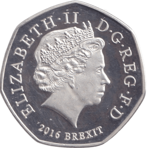 2016 BREXIT 50P SHAPED COIN - 50P SHAPED COIN - Cambridgeshire Coins