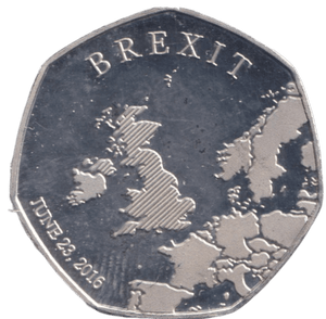 2016 BREXIT 50P SHAPED COIN - 50P SHAPED COIN - Cambridgeshire Coins