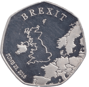2016 BREXIT 50P SHAPED COIN - 50P SHAPED COIN - Cambridgeshire Coins