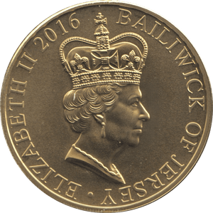 2016 BRILLIANT UNCIRCULATED 90TH BIRTHDAY COMMEMORATIVE 5 POUNDS JERSEY - WORLD COINS - Cambridgeshire Coins
