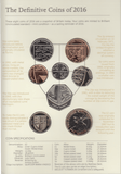 2016 BRILLIANT UNCIRCULATED DEFINITIVE COIN YEAR SET - Brilliant Uncirculated Year Sets - Cambridgeshire Coins