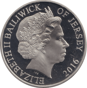 2016 BU FIVE POUND BAILIWICK OF JERSEY - WORLD COINS - Cambridgeshire Coins