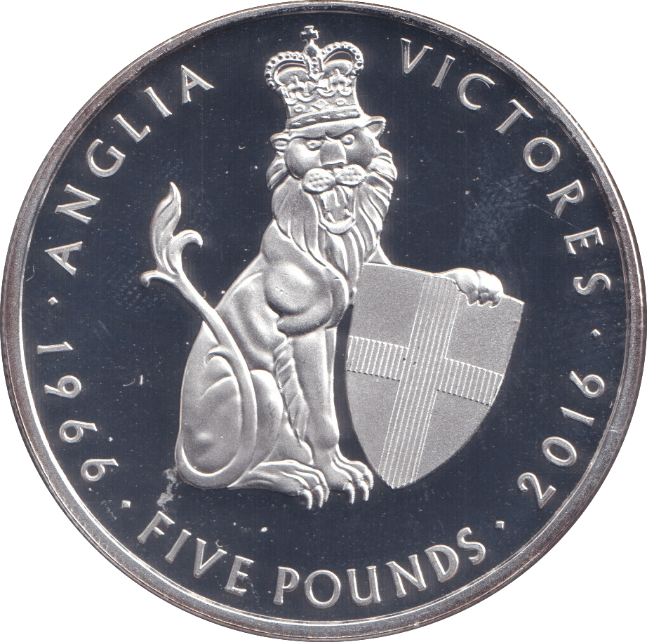 2016 BU FIVE POUNDS ANGLIA VICTORES - WORLD COINS - Cambridgeshire Coins