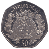 2016 CHRISTMAS 50P XMAS PUDDING ISLE OF MAN ( BU ) - 50P REGIONAL ISSUES - Cambridgeshire Coins