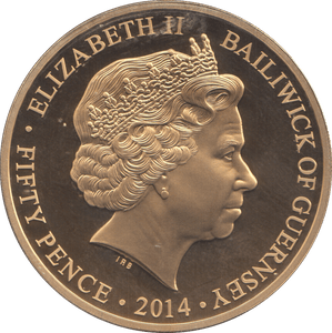 2016 FIFTY PENCE BAILIWICK OF GUERNSEY SAFE THOUGH ALL SAFETY'S LOST - WORLD COINS - Cambridgeshire Coins
