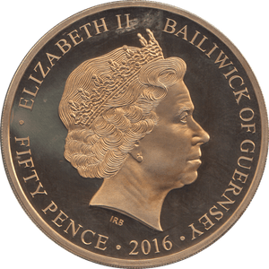 2016 FIFTY PENCE BAILIWICK OF GUERNSEY TO THE END THEY REMAIN - WORLD COINS - Cambridgeshire Coins
