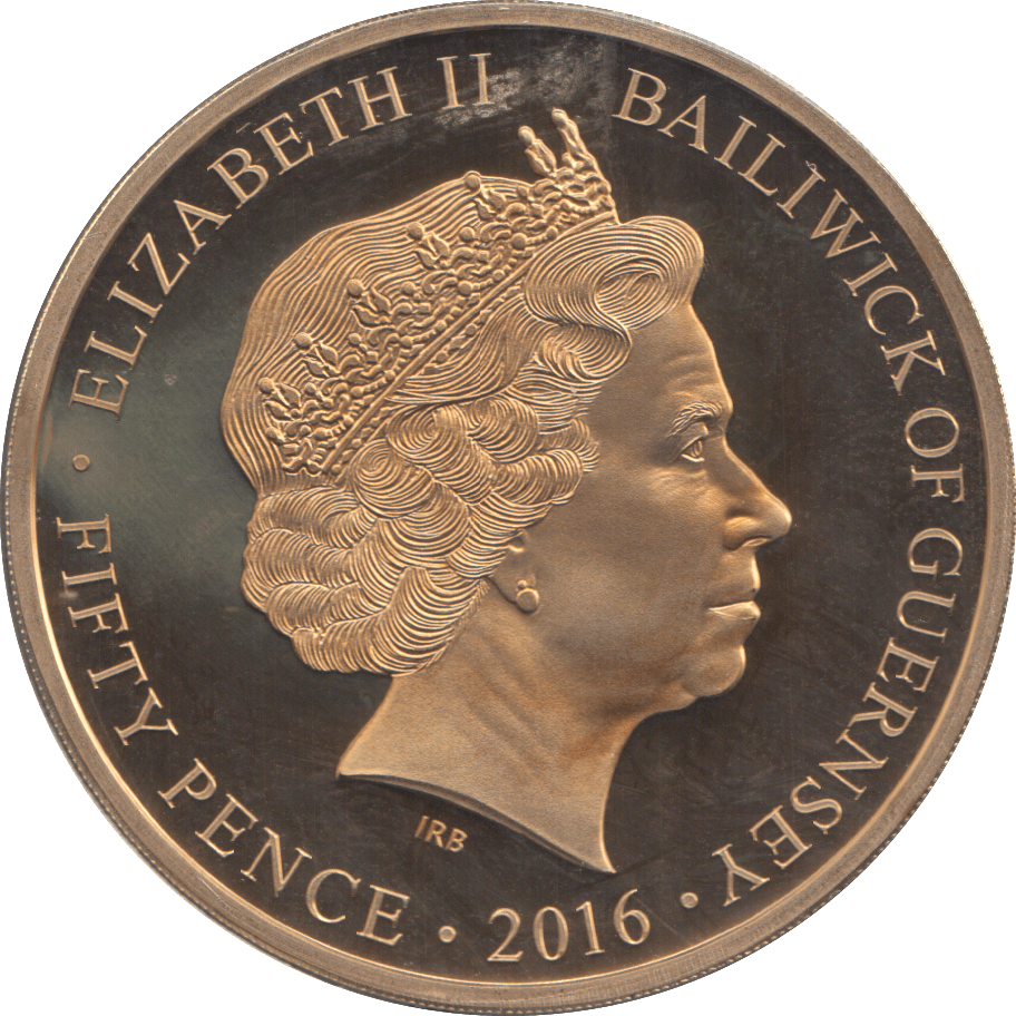 2016 FIFTY PENCE BAILIWICK OF GUERNSEY TO THE END THEY REMAIN - WORLD COINS - Cambridgeshire Coins