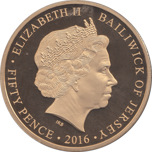 2016 FIFTY PENCE BAILIWICK OF JERSEY WHAT PASSING BELLS FOR THESE WHO DIE - WORLD COINS - Cambridgeshire Coins