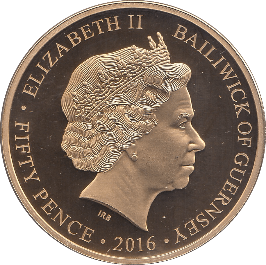 2016 FIFTY PENCE GUERNSEY - WORLD COINS - Cambridgeshire Coins