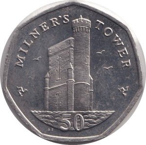 2016 FIFTY PENCE - IOM MILNER'S TOWER - WORLD COINS - Cambridgeshire Coins