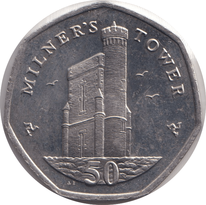 2016 FIFTY PENCE - IOM MILNER'S TOWER - WORLD COINS - Cambridgeshire Coins