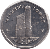 2016 FIFTY PENCE - IOM MILNER'S TOWER - WORLD COINS - Cambridgeshire Coins