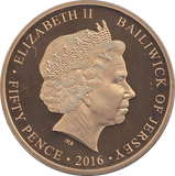 2016 FIFTY PENCE JERSEY - WORLD COINS - Cambridgeshire Coins