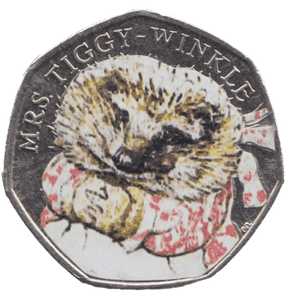 2016 FIFTY PENCE MRS TIGGY-WINKLE COLOURED 50P BEATRIX POTTER COIN - BEATRIX POTTER 50P - Cambridgeshire Coins
