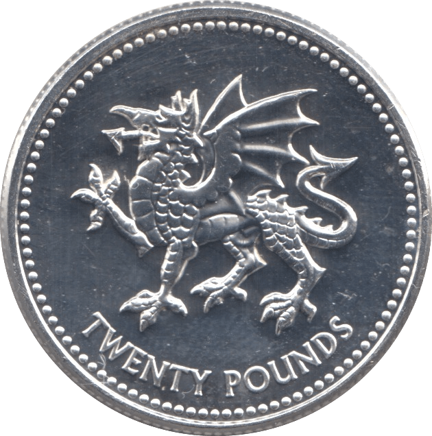 2016 FINE SILVER WELSH DRAGON £20 COIN - WORLD COINS - Cambridgeshire Coins