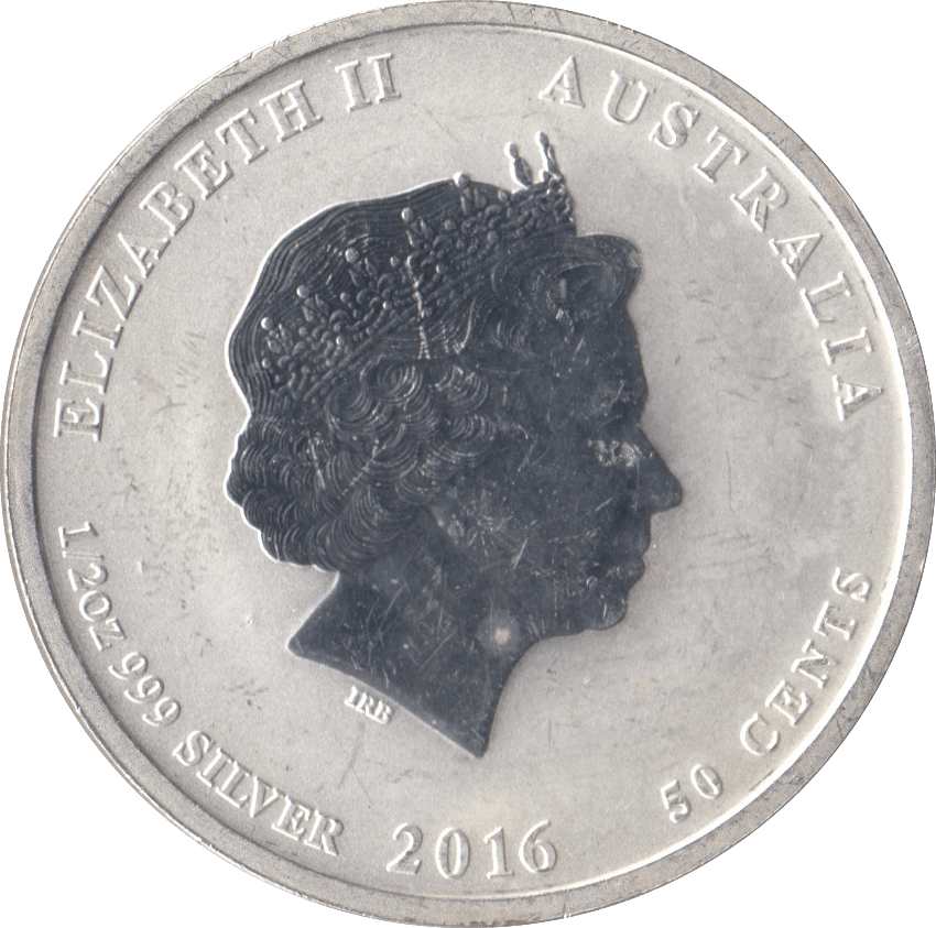 2016 FINE SILVER YEAR OF THE MONKEY FIFTY CENTS AUSTRALIA - SILVER WORLD COINS - Cambridgeshire Coins