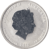 2016 FINE SILVER YEAR OF THE MONKEY FIFTY CENTS AUSTRALIA - SILVER WORLD COINS - Cambridgeshire Coins