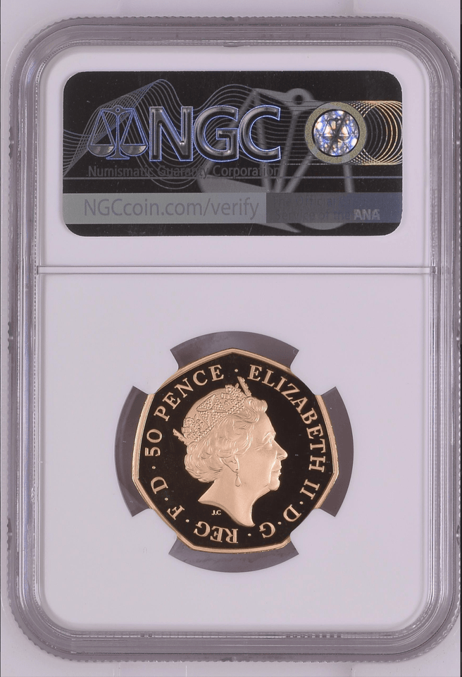 2016 GOLD 50P BATTLE OF HASTINGS 950TH ANNIVERSARY PF 70 ULTRA CAMEO - NGC GOLD 50P - Cambridgeshire Coins