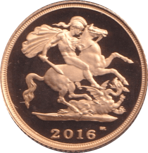 2016 GOLD HALF SOVEREIGN ( PROOF ) - HALF SOVEREIGN - Cambridgeshire Coins