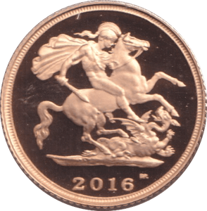 2016 GOLD HALF SOVEREIGN ( PROOF ) - HALF SOVEREIGN - Cambridgeshire Coins