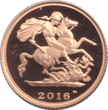 2016 GOLD HALF SOVEREIGN ( PROOF ) - HALF SOVEREIGN - Cambridgeshire Coins