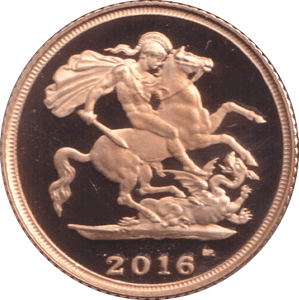 2016 GOLD HALF SOVEREIGN ( PROOF ) - HALF SOVEREIGN - Cambridgeshire Coins