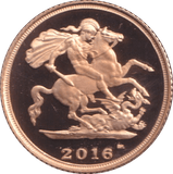 2016 GOLD HALF SOVEREIGN ( PROOF ) - HALF SOVEREIGN - Cambridgeshire Coins