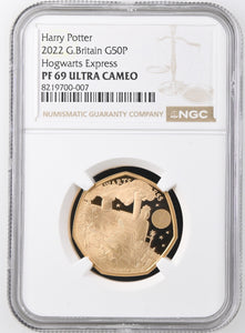 2016 GOLD PROOF 50P BEATRIX POTTER HOGWARTS EXPRESS PF 69 ULTRA CAMEO - NGC GOLD 50P - Cambridgeshire Coins
