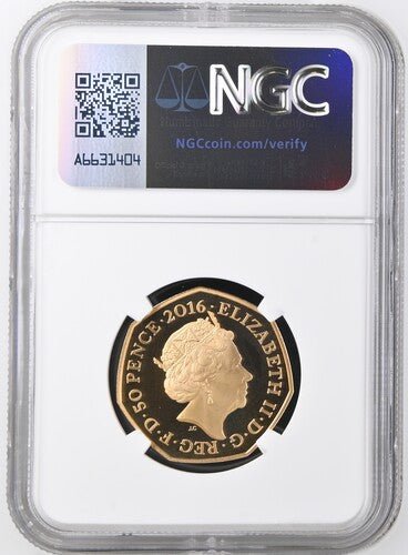 2016 GOLD PROOF 50P BEATRIX POTTER NGC PF 69 ULTRA CAMEO - NGC GOLD 50P - Cambridgeshire Coins