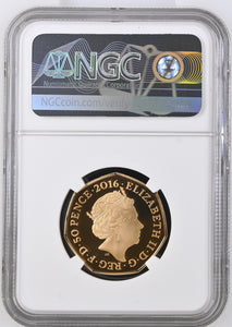 2016 GOLD PROOF 50P TEAM GREAT BRITAIN ULTRA CAMEO PF 70 - NGC GOLD 50P - Cambridgeshire Coins