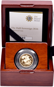 2016 GOLD PROOF HALF SOVEREIGN BOXED - GOLD PROOF HALF SOVEREIGNS - Cambridgeshire Coins