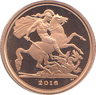2016 GOLD QUARTER SOVEREIGN ( PROOF ) - QUARTER SOVEREIGN - Cambridgeshire Coins