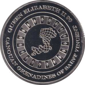 2016 MEDAL QUEENS 90TH BIRTHDAY - CANOUAN GRENADINES - WORLD COINS - Cambridgeshire Coins