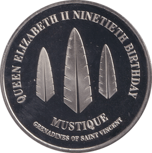 2016 MEDAL QUEENS 90TH BIRTHDAY - MUSTIQUE - WORLD COINS - Cambridgeshire Coins