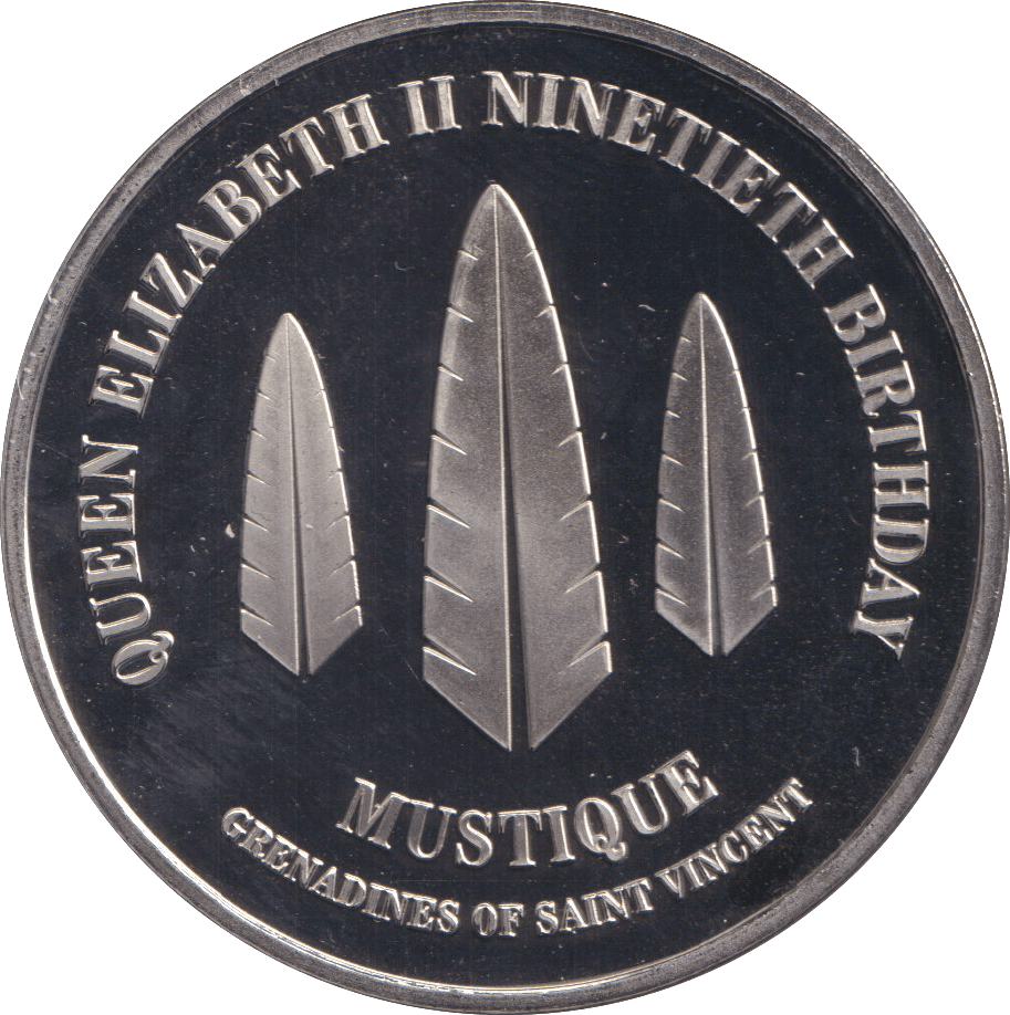 2016 MEDAL QUEENS 90TH BIRTHDAY - MUSTIQUE - WORLD COINS - Cambridgeshire Coins