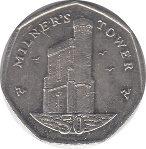 2016 MILNER'S TOWER 50P ISLE OF MAN - WORLD COINS - Cambridgeshire Coins