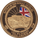 2016 ONE CROWN BATTLE OF SOMME LEST WE FORGET PROOF - WORLD COINS - Cambridgeshire Coins