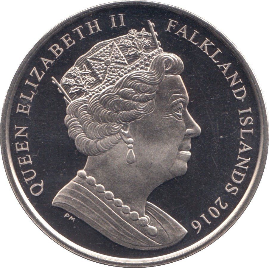 2016 ONE CROWN FALKLAND ISLANDS - WORLD COINS - Cambridgeshire Coins