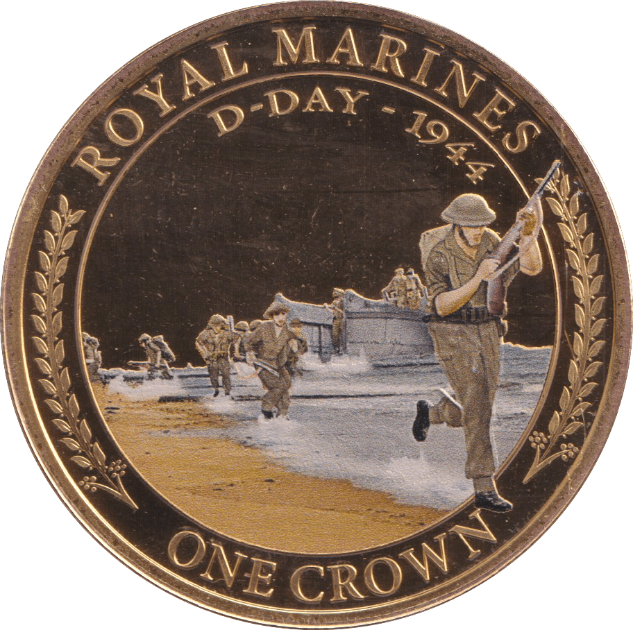 2016 ONE CROWN ROYAL MARINES D - DAY PROOF - WORLD COINS - Cambridgeshire Coins